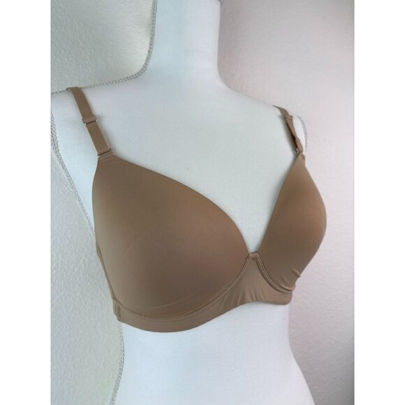 Soma women's 34C beige memorable wireless lightly lined t-shirt bra comfort - Picture 2 of 7